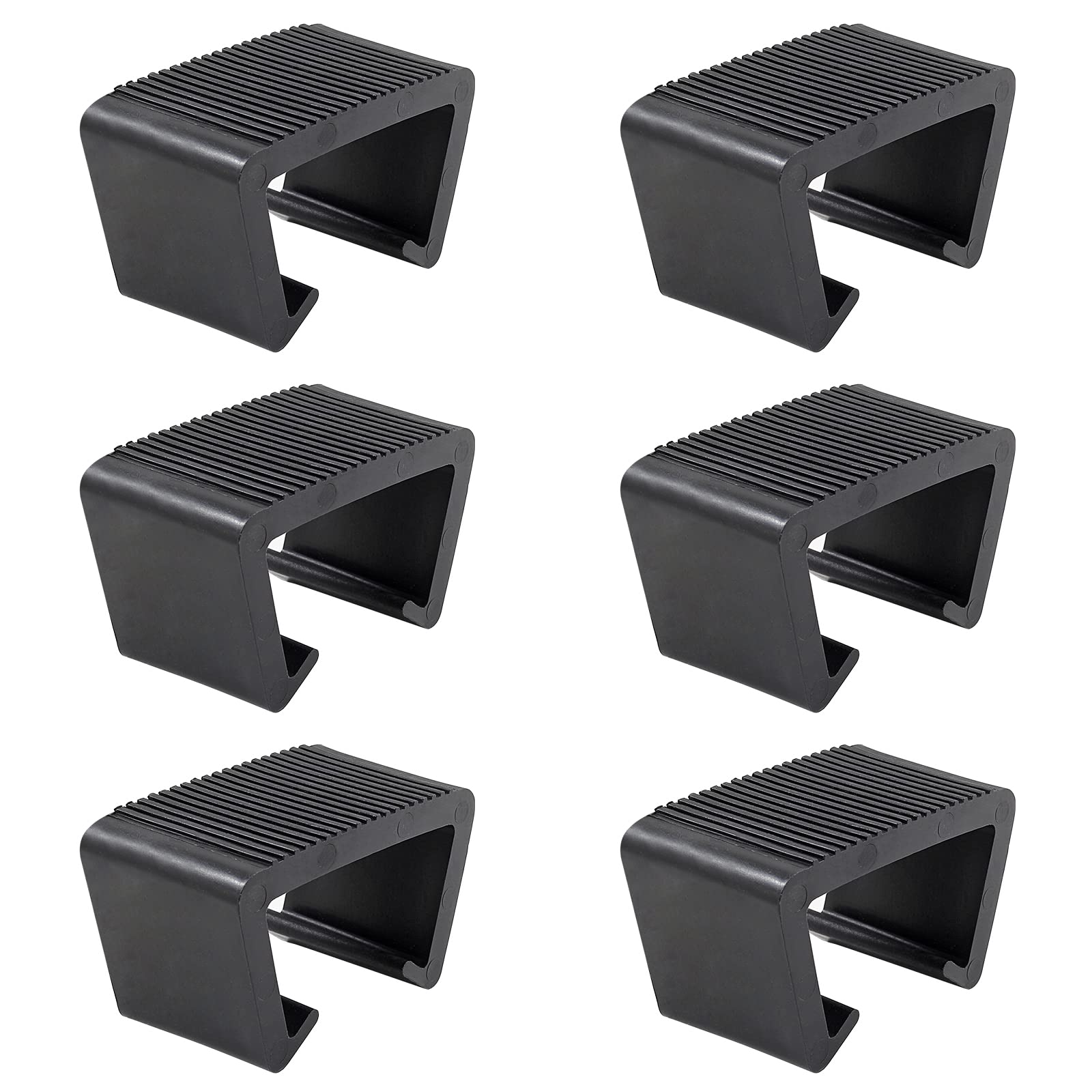 Biaungdo 6 Pcs Outdoor Furniture Clips, Patio Sofa Rattan Clips Sectional Module Couch Wicker Furniture Clips Connector Clamps Fasteners Clips for Outdoor, Patio(Black, 7.2x3.9x4.2cm)