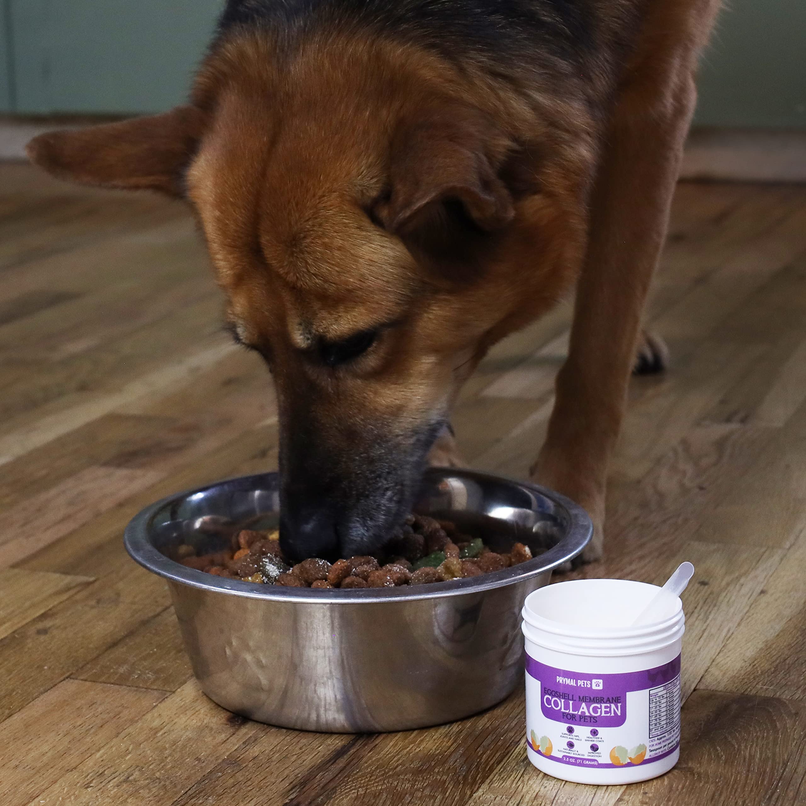 Eggshell Membrane Collagen for Dogs - Non-Gelatin and Non-Bone Marrow Based, All Natural Premium Dog Collagen Powder from Eggshell Membranes: Supports Pet HIPS, Joints, Nails, Fur and Digestion.