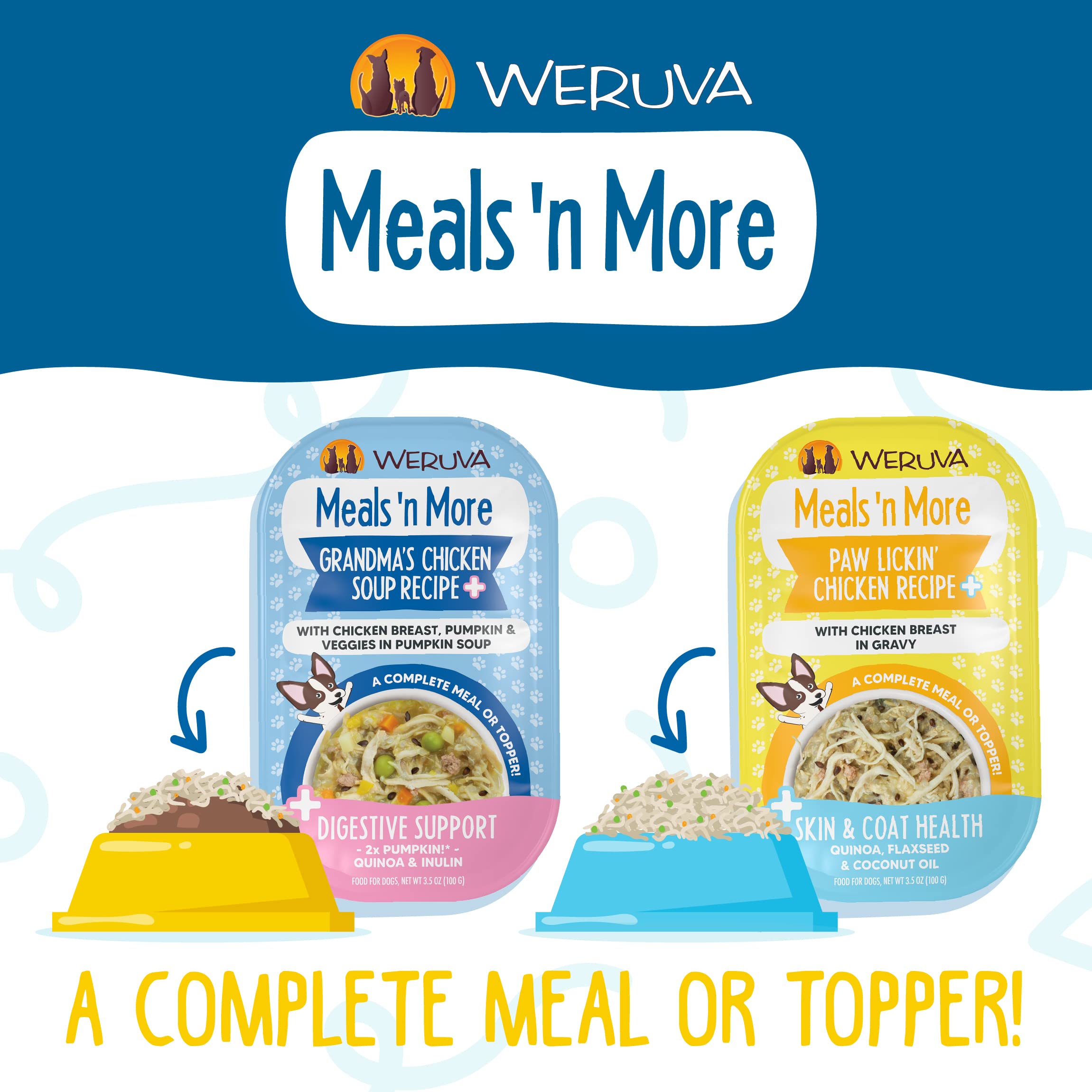 Weruva Meals 'n More Chicken Lovers Variety Pack, Canned Dog Food, 3.5oz Each (20 Count)