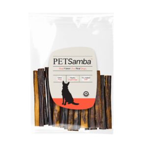 petsamba 6 inch beef collagen sticks [20-pack] – collagen bully sticks for dogs – all natural – highly digestible