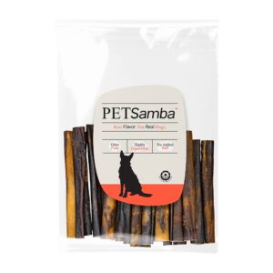 PETSamba 6 Inch Beef Collagen Sticks [20-Pack] – Collagen Bully Sticks for Dogs – All Natural – Highly Digestible