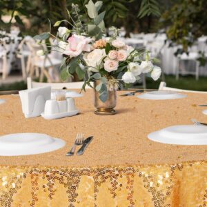 Moukeren 10 Pcs 50''x50'' Square Sequin Tablecloth Glitter Tablecloth Overlays Sequin Table Cover for Bridal Shower, Wedding Birthday, Wedding, Dessert, Banquet Decorations (Gold)