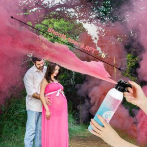 Workkeep Gender Reveal Fire Extinguisher Color Blasters: 2 Pcs Pink Blaster Only for Baby Girl with Pink Smoke Suitable for Gender Reveal Party (Pink)