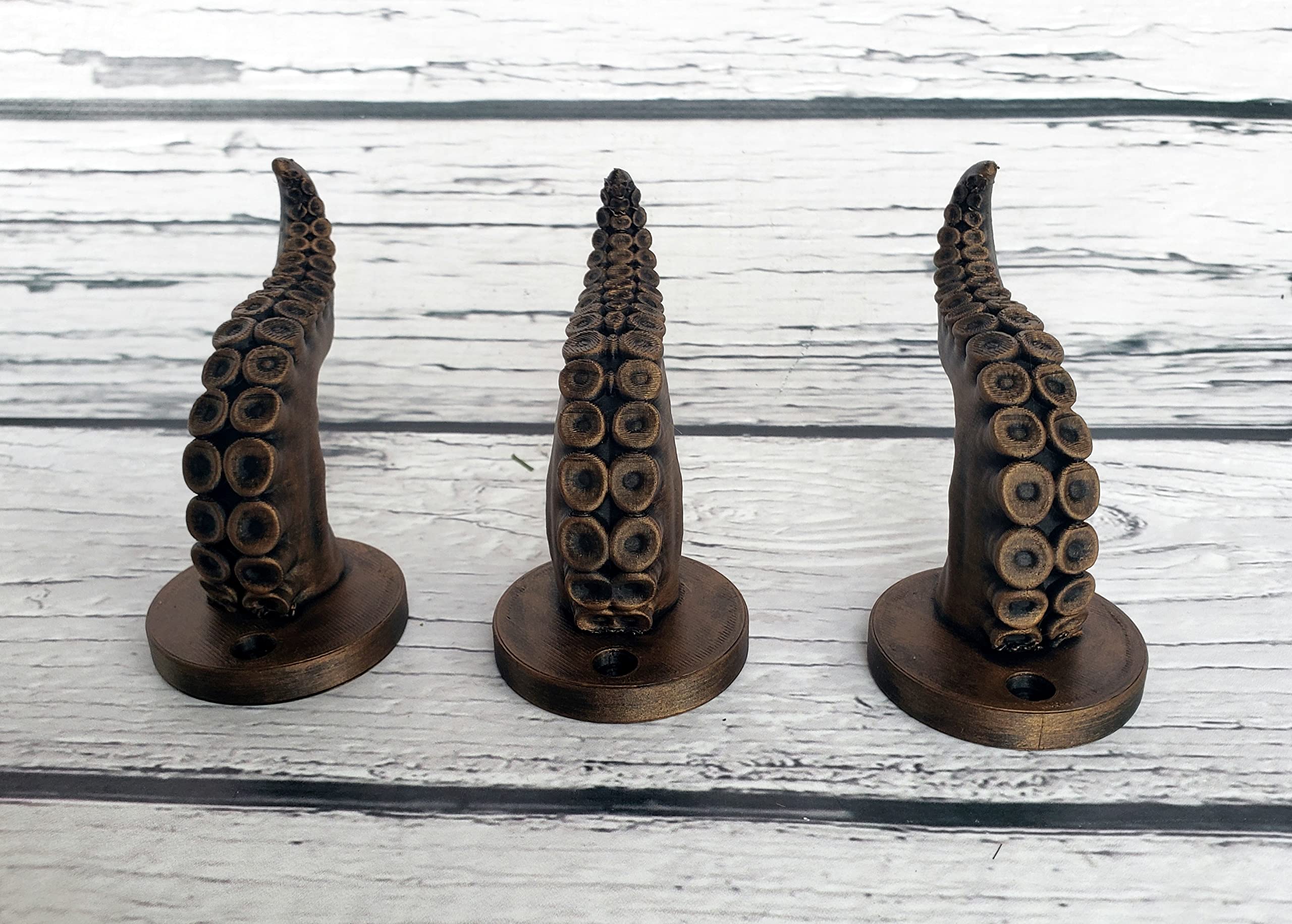 3 Piece Tentacle Hook Set Octopus Hangers Towel hooks antique bronze finish