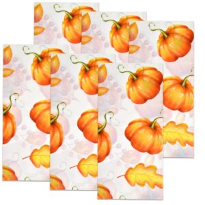 Gift Boutique 6 Disposable Thanksgiving Pumpkin Tablecloths 54" X 108" Rectangle Fall Harvest Autumn Leaves Plastic Table Cover Party Supplies Decor