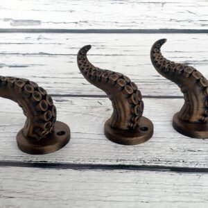 3 Piece Tentacle Hook Set Octopus Hangers Towel hooks antique bronze finish