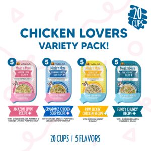 Weruva Meals 'n More Chicken Lovers Variety Pack, Canned Dog Food, 3.5oz Each (20 Count)