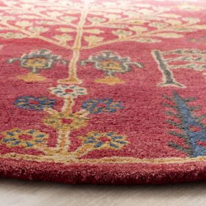 SAFAVIEH Heritage Collection Area Rug - 9' x 12', Red & Multi, Handmade Traditional Oriental Wool, Ideal for High Traffic Areas in Living Room, Bedroom (HG418Q)