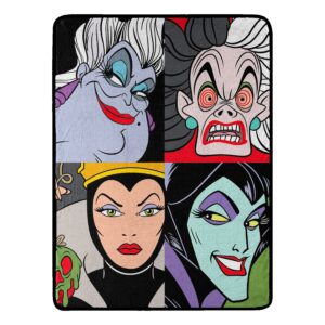 northwest disney villains micro raschel throw blanket, 46" x 60", portraits for evil