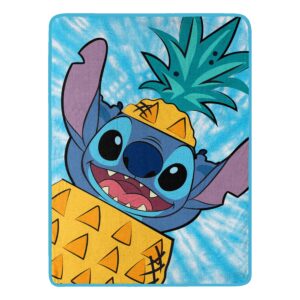 northwest lilo and stitch micro raschel throw blanket, 46" x 60", pineapple surprise