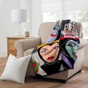 Northwest Disney Villains Micro Raschel Throw Blanket, 46" x 60", Portraits for Evil