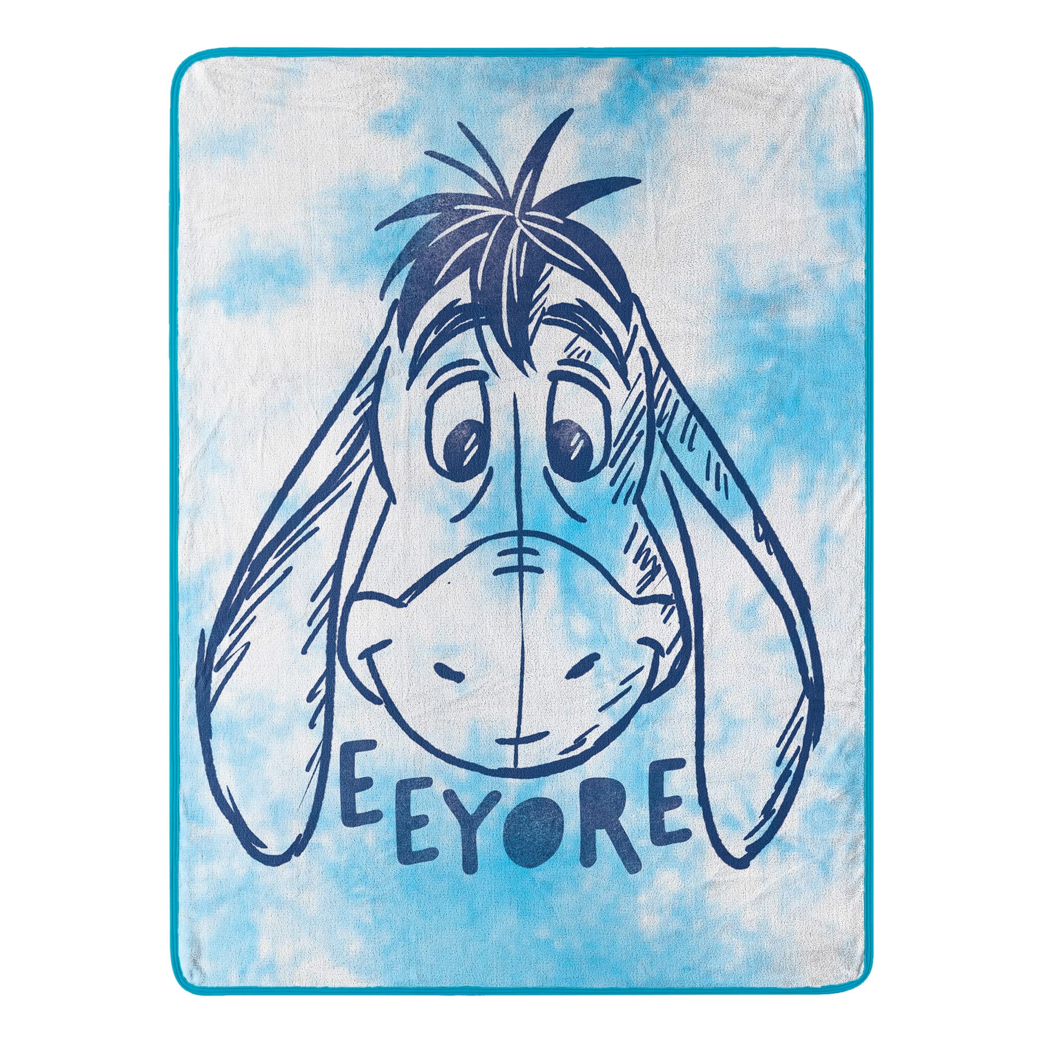 Northwest Winnie The Pooh Micro Raschel Throw Blanket, 46" x 60", Tie Dye Eeyore