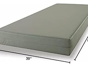 Mielmoon Waterproof Foam Mattress Vinyl Multipurpose Medium Firm Plush, Double Sided Made in USA,Mattress in a Box for Pain Relief (7 inch, Twin XL)