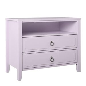 novogratz her majesty 2 drawer nightstand, lavender