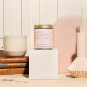 Anecdote Candles ‘Homebody' Coconut Soy Wax Candle Jar | Premium Hand Poured & Long Burning | Bergamot & Tea Leaves Scent | Phthalate-Free | for Home, Office, Gift - 7.8 Oz