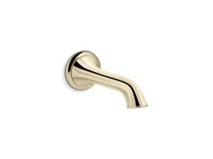 kohler 72791-af artifacts wall-mount bath spout with flare design in vibrant french gold