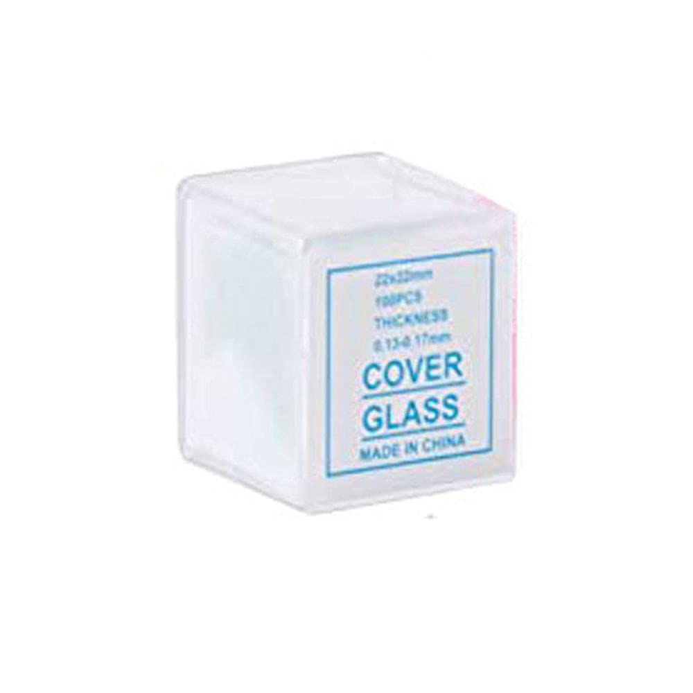 Microscope Slides, Glass Slips Laboratory Supplies, Transparent Slides Optical Biological Microscope Specimen Cover Glass(1box 100 pcs of Covers)