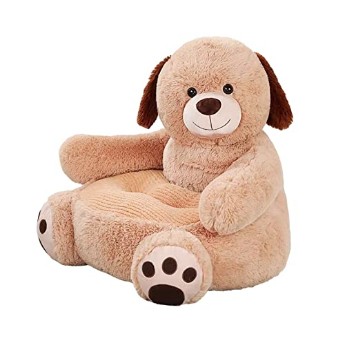 Gralara Kids Plush Cartoons Small Sofa Chair Size 19x19x17.7inch for Home Multiple Purposes Premium Materials Learning Sitting Nurseries Decoration, Dog