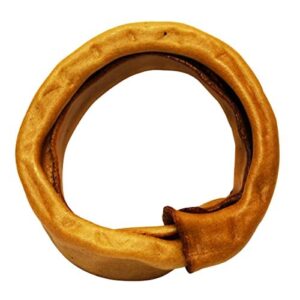 bark & harvest beef collagen puff ring dog treat | all natural & long lasting | bully sticks & rawhide alternative dog chew | support healthy joints, skin & coat | 3" ring | pack of 3