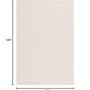 SAFAVIEH Vermont Collection Area Rug - 8' x 10', Ivory, Handmade Wool & Cotton, Ideal for High Traffic Areas in Living Room, Bedroom (VRM650A)