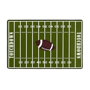 Sports AreaRug Retro American Football Field and Rugby Floor Mat Non-Slip Doormat Living Dining Dorm Room Bedroom Decor Carpet 32X20inch