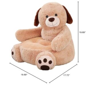 Gralara Kids Plush Cartoons Small Sofa Chair Size 19x19x17.7inch for Home Multiple Purposes Premium Materials Learning Sitting Nurseries Decoration, Dog