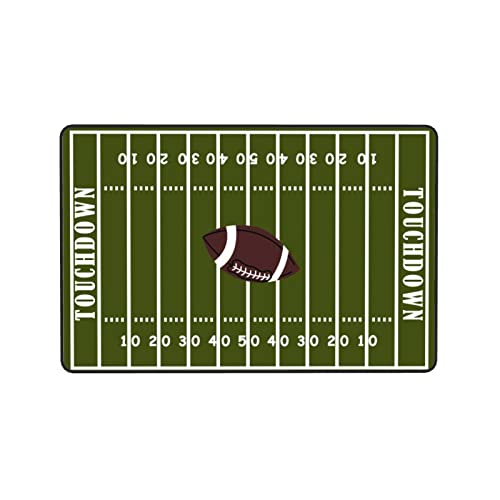 Sports AreaRug Retro American Football Field and Rugby Floor Mat Non-Slip Doormat Living Dining Dorm Room Bedroom Decor Carpet 32X20inch