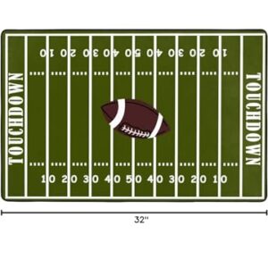 Sports AreaRug Retro American Football Field and Rugby Floor Mat Non-Slip Doormat Living Dining Dorm Room Bedroom Decor Carpet 32X20inch