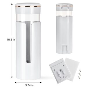 Cup Dispenser, Wall Mount Water Cooler Cup Dispenser fits 4-7 oz Disposable Paper and Plastic Cups, Pull Type Cup Holder for Bathroom, Office, Break Room, Gym, White