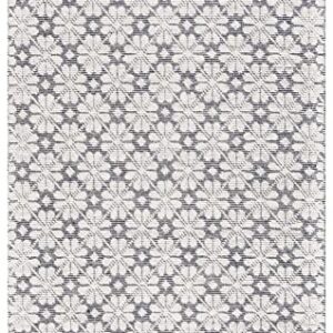 MARTHA STEWART x SAFAVIEH 6' x 9' Ivory/Navy MSR3503N Handmade Contemporary Floral Wool Area Rug