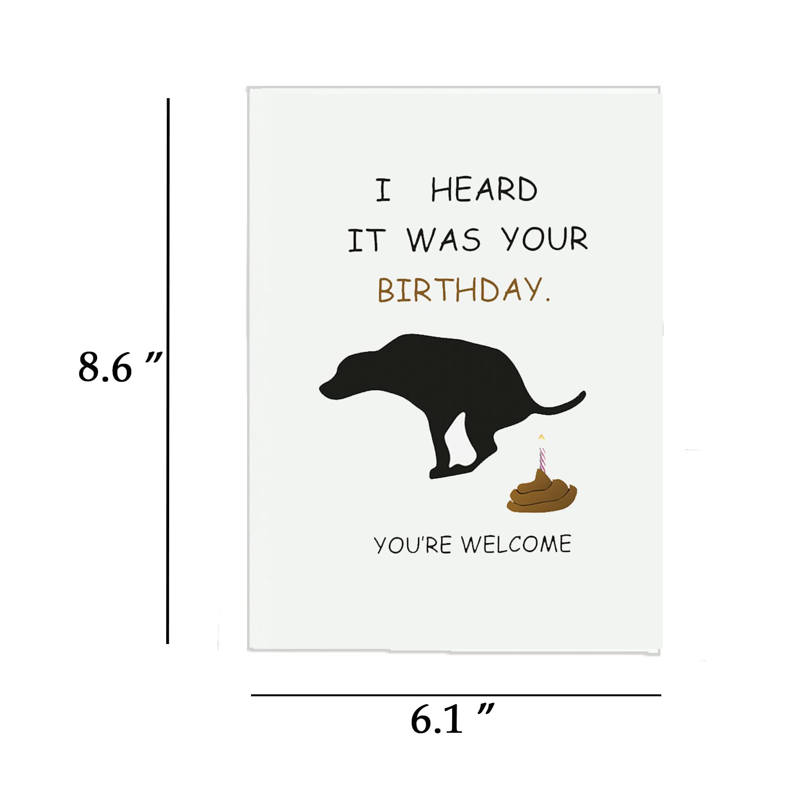 Dapofajo Funny Birthday Card from Dog, Gag Dog Owner Birthday Card, Happy Birthday Card from Dog, I Heard It Was Your Birthday ……