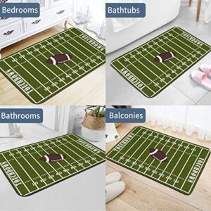 Sports AreaRug Retro American Football Field and Rugby Floor Mat Non-Slip Doormat Living Dining Dorm Room Bedroom Decor Carpet 32X20inch