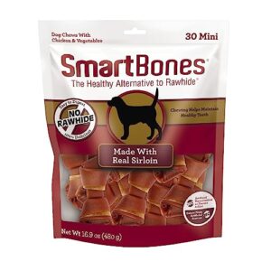 smartbones real sirloin mini chews, 30 count (pack of 1)