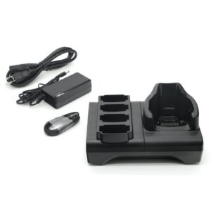 barcode scanner charging station and 4-slot battery charger stand for zebra mc9300 mc930b