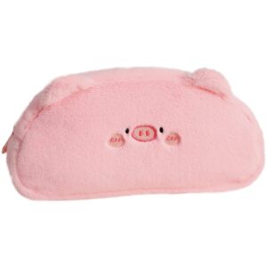 nuobesty plush pencil case anti-scratch pen case plush pencil bag zip storage bags cute makeup bag makeup brush bag pen storage bag convenient pencil bag girl decorate pink