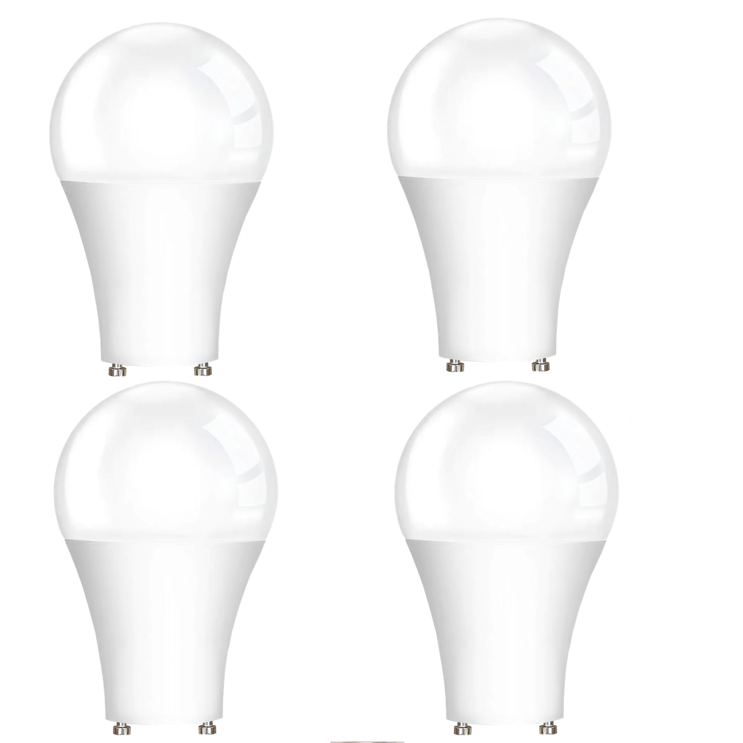 10W GU24 Base 2 Prong LED Light Bulbs, (23W CFL Equivalent) 1600 Lumens 4000K Mini Twist Lock Bulb,120-277 Voltage-4Pack