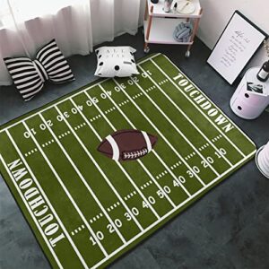 Sports AreaRug Retro American Football Field and Rugby Floor Mat Non-Slip Doormat Living Dining Dorm Room Bedroom Decor Carpet 32X20inch