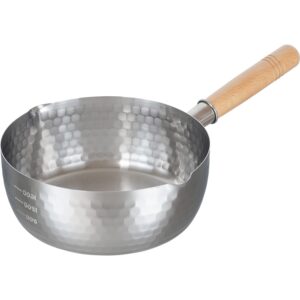 wahei freiz saishokuan mb-2742 stainless steel snow flat pot, 7.9 inches (20 cm), made in japan, double mouth, compatible with induction and gas fire