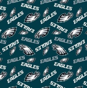 60" wide 100% cotton eagles green