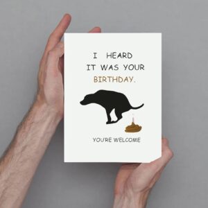 Dapofajo Funny Birthday Card from Dog, Gag Dog Owner Birthday Card, Happy Birthday Card from Dog, I Heard It Was Your Birthday ……