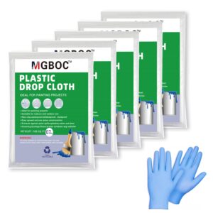 10 piece painter plastic drop cloths sheet,9x12 feet waterproof anti-dust furniture cover,disposable tarp for painting for couch cover and furniture cover,painters plastic,dust cover