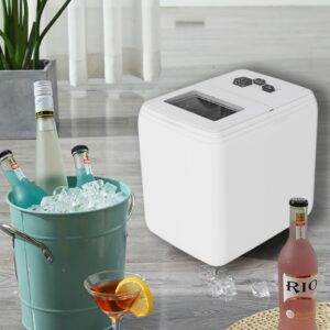 Ice Maker Countertop 44LBS Ice Maker Home Use Outdoor Use Ice Maker 20KG Compact Ice Maker with Ice Scoop & Basket, Ideal for Home Use Party Camping