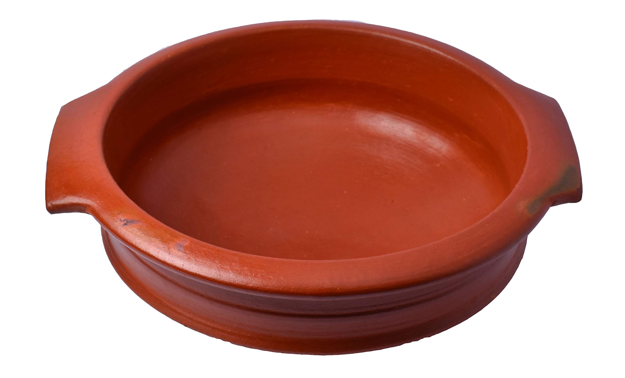 Indian best traditional cookware earthenware| Cookware for Cooking and Serving- Handi Small Size-Organic-Pre-Seasoned-Natural Red- 3 Liter with Lid