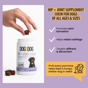 Dog for Dog Hip and Joint Supplement Dogs - 90 Bacon Flavor Chews- Hip and Joint Chews for Dogs | Dog Joint Support Supplement for Dogs | Glucosamine for Dogs Hip and Joint Supplement