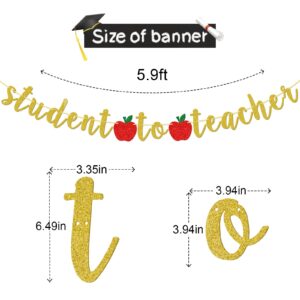 Student To Teacher Banner, Teacher Graduation Banner, Grad Party Decor, Class of 2024, Teacher Graduation Party Decorations