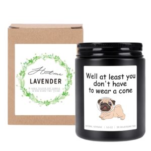 Funny Get Well Soon Gifts for Women Men, at Least You Don’t Have to Wear A Cone, Feel Better Gifts, Recovery Feel Better Gifts for Friend, Lavender Scented Candle