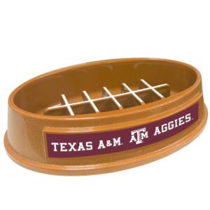 NCAA Super-Bowl - Texas A&M Slow Feeder Dog Bowl. Football Design Slow Feeding Cat Bowl for Healthy Digestion. Non-Slip Pet Bowl for Large & Small Dogs & Cats