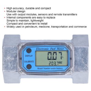 2in Meter, Electronic Digital Fuel Liquid Water Gas Oil Flowmeter 2.3V to 3.3V Smart Water Meter Pool Flow Meter Water Flow Meter 2 inch Flow Meter Fuel Industrial Automation Water Flow Smart