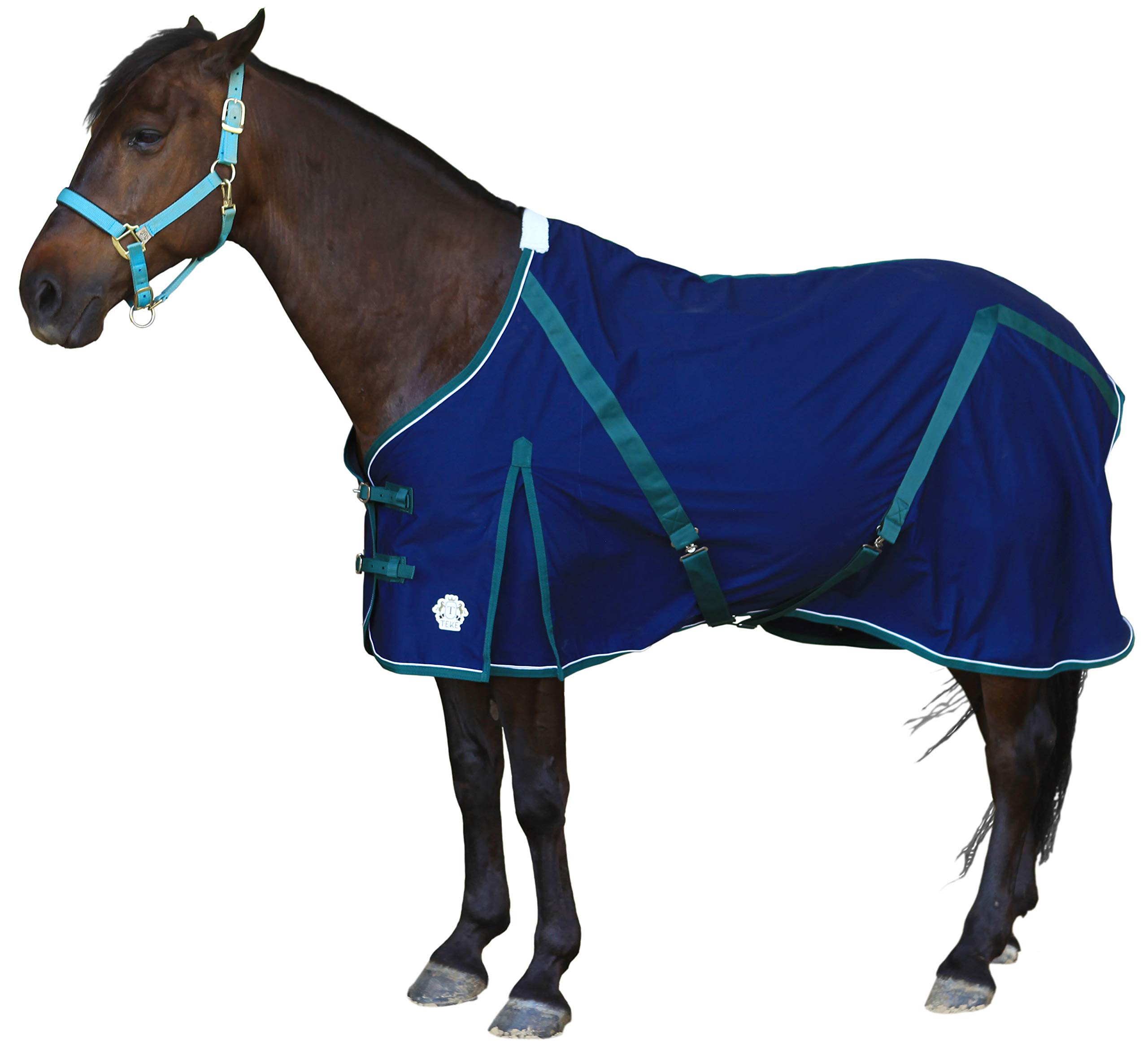 T TEKE Deluxe Horse Canvas Sheet for Snug and Clean in Stable, or as a Blanket Liner. (Size Range 51"-87" Including Mini Horse)