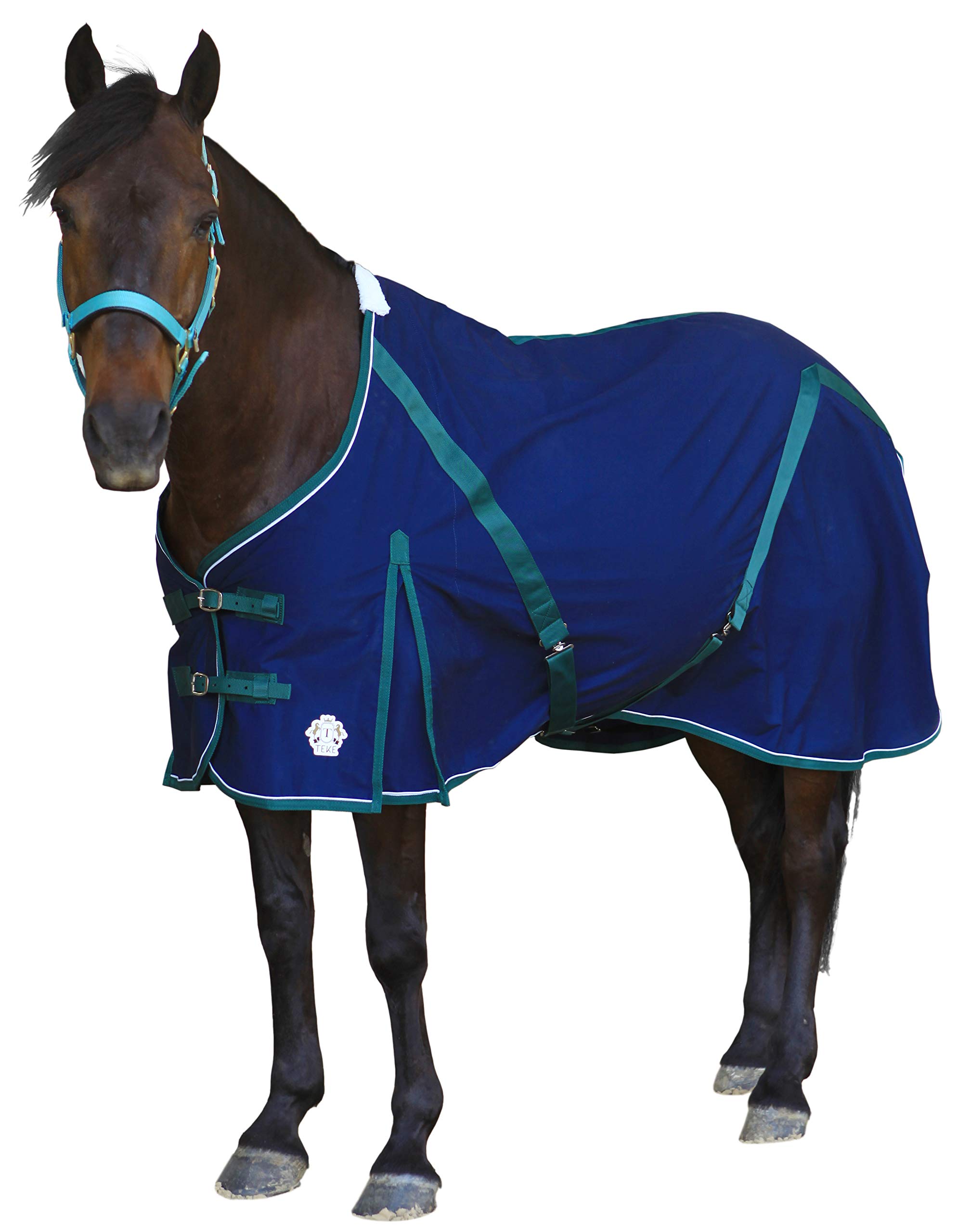 T TEKE Deluxe Horse Canvas Sheet for Snug and Clean in Stable, or as a Blanket Liner. (Size Range 51"-87" Including Mini Horse)